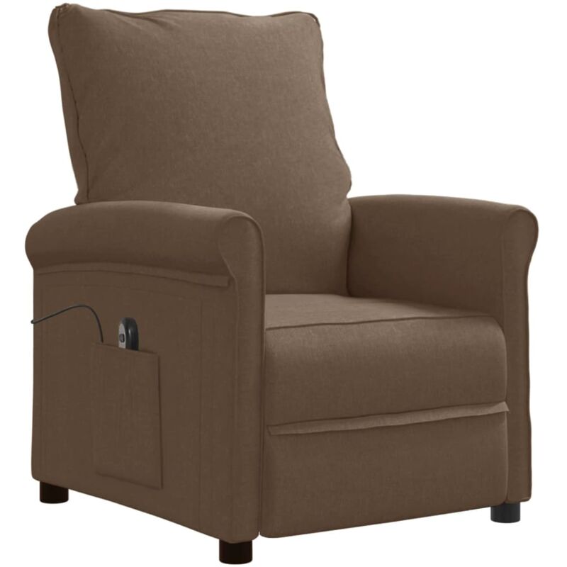 

Sillón reclinable eléctrico para TV de tela marrón - Marrón - Vidaxl