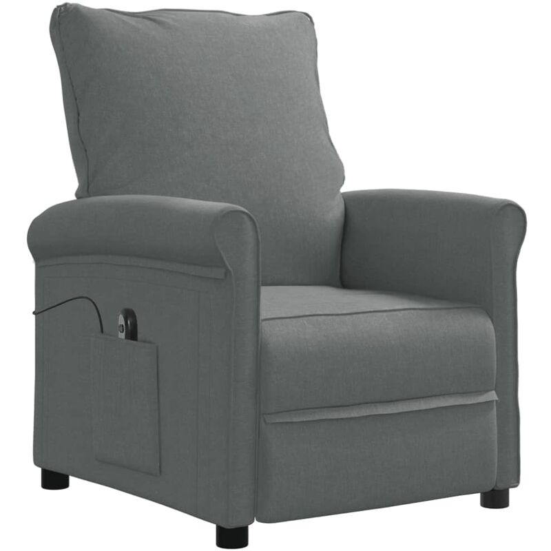 

Sillón reclinable eléctrico para TV de tela gris oscuro - Gris - Vidaxl