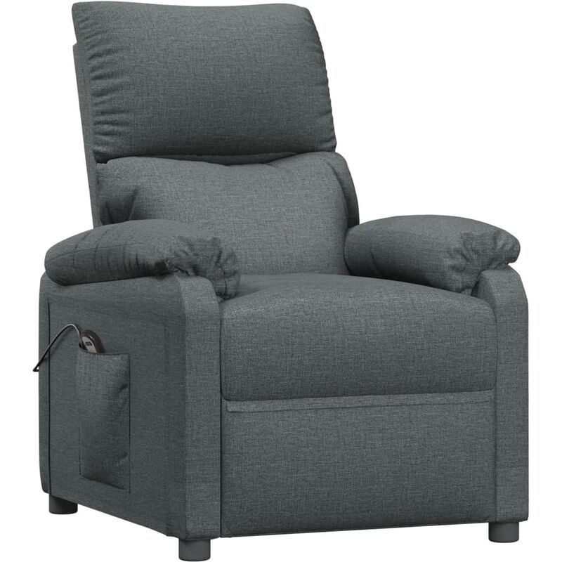 

Sillón reclinable eléctrico para TV de tela gris oscuro - Gris - Vidaxl