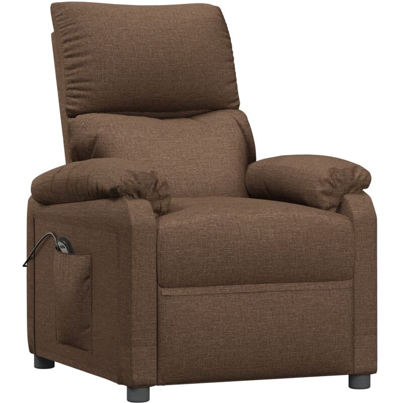 

Sillón reclinable eléctrico para TV de tela marrón - Marrón - Vidaxl