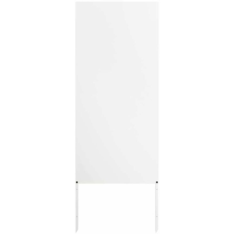 Garden Decorative Panel White 50 X 140 Cm Cold-rolled Steel Vidaxl