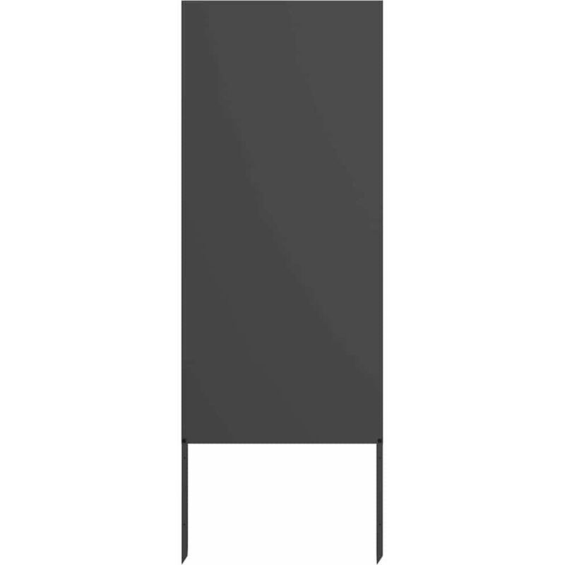 Garden Privacy Screen Black 50 X 140 Cm Cold-rolled Steel Vidaxl