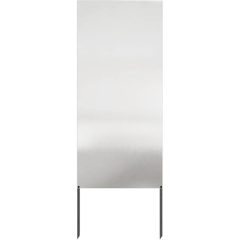 Garden Privacy Screen Silver 50 X 140 Cm Stainless Steel Vidaxl