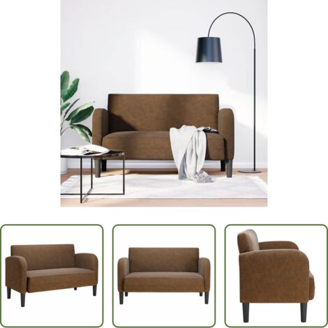 vidaXL Similpelle -  Divano Divanetto Marrone 110 cm in Similpelle