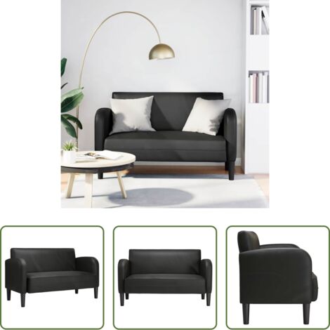 vidaXL Similpelle -  Divano Divanetto Nero 110 cm in Similpelle