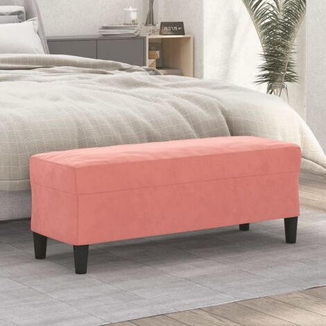 vidaXL Sitzbank Rosa 100x35x41 cm Samt Bequem