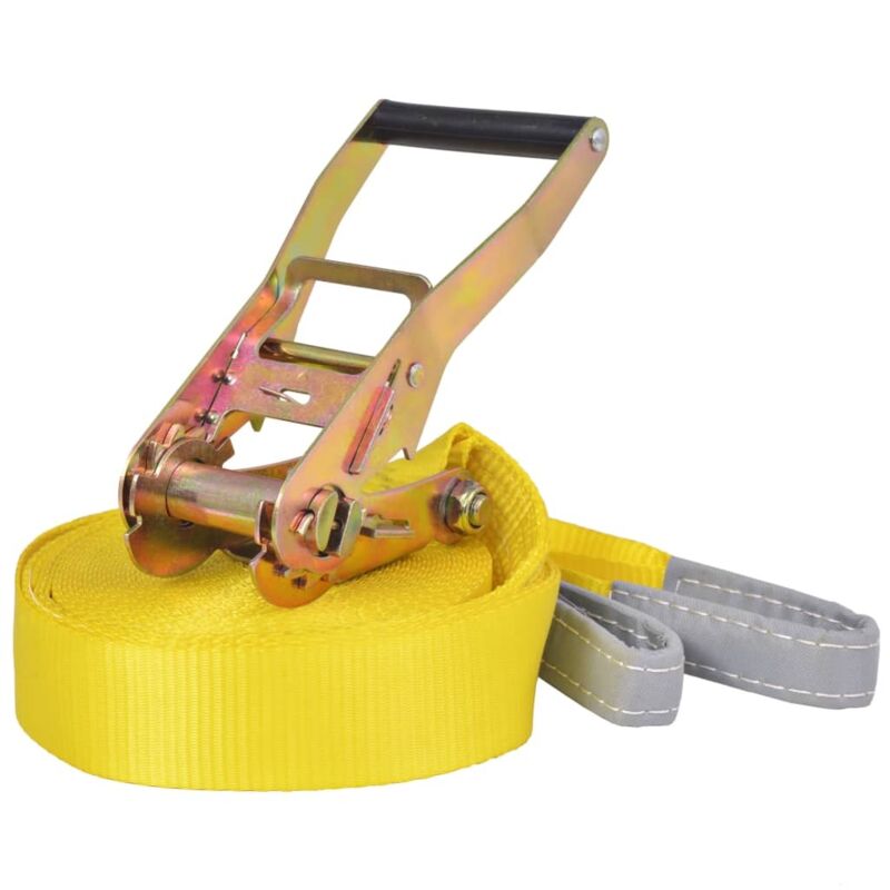 Slackline 15 m x 50 mm 150 kg Yellow Vidaxl
