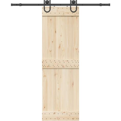 vidaXL Sliding Door Hardware Kit 183 cm Steel Black