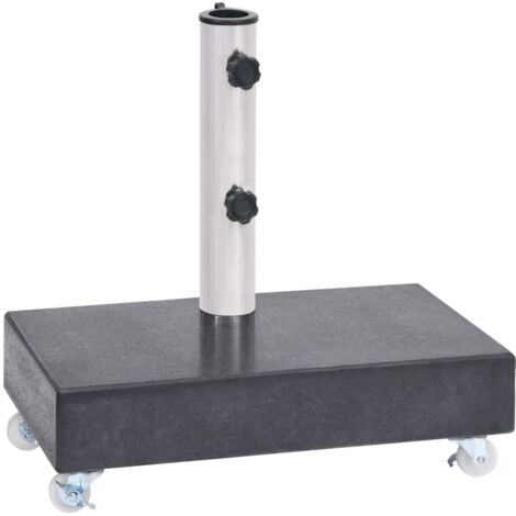 Parasolvoet 4 wielen 60kg graniet zwart
