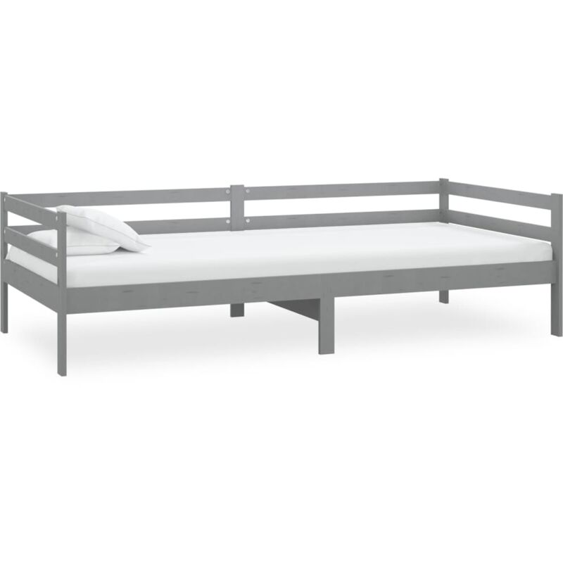 

Sofá cama de madera maciza de pino 90x200 cm gris - Gris - Vidaxl
