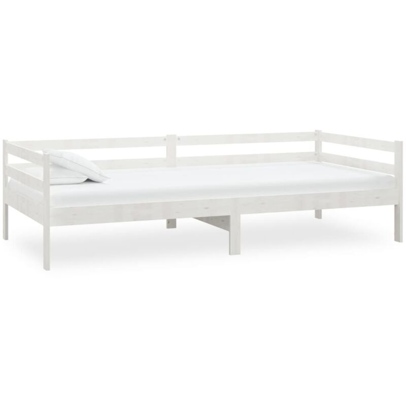 

Sofá cama de madera maciza de pino 90x200 cm blanco - Blanco - Vidaxl