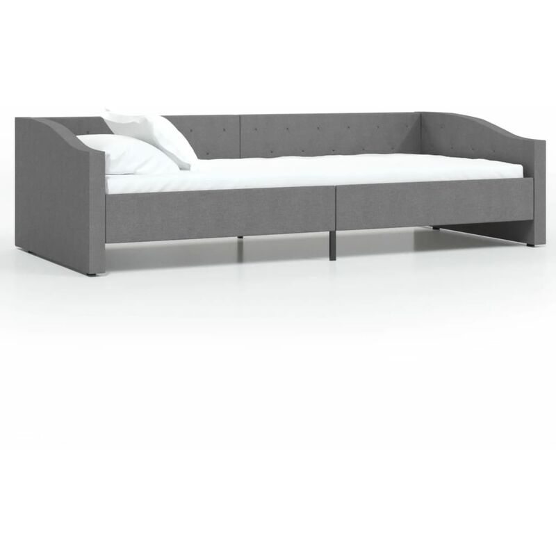 

vidaXL Sofá cama USB de tela gris oscuro 90x200 cm - Gris