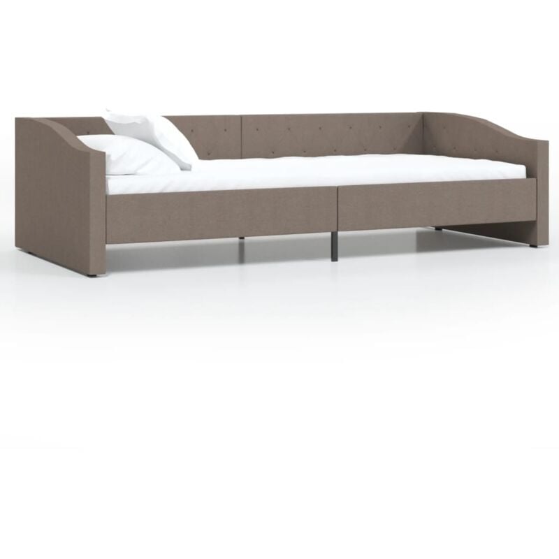 

vidaXL Sofá cama USB de tela gris taupe 90x200 cm - Gris Topo