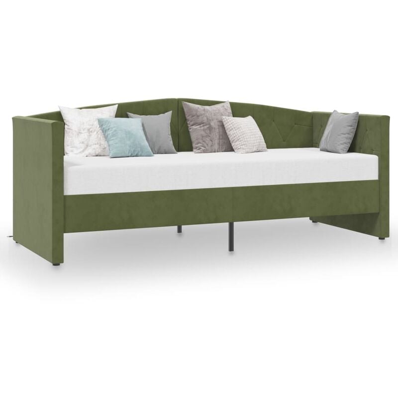 

vidaXL Sofá cama USB terciopelo verde oscuro 90x200 cm - Verde