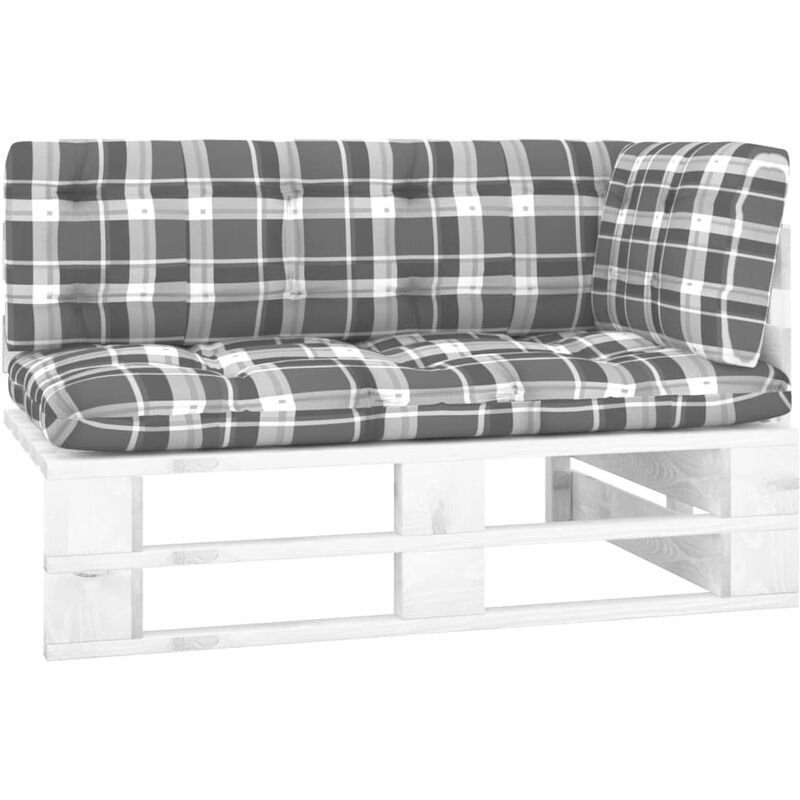 

Vidaxl - Sofá de esquina de palets jardín blanco madera pino impregnada - Blanco