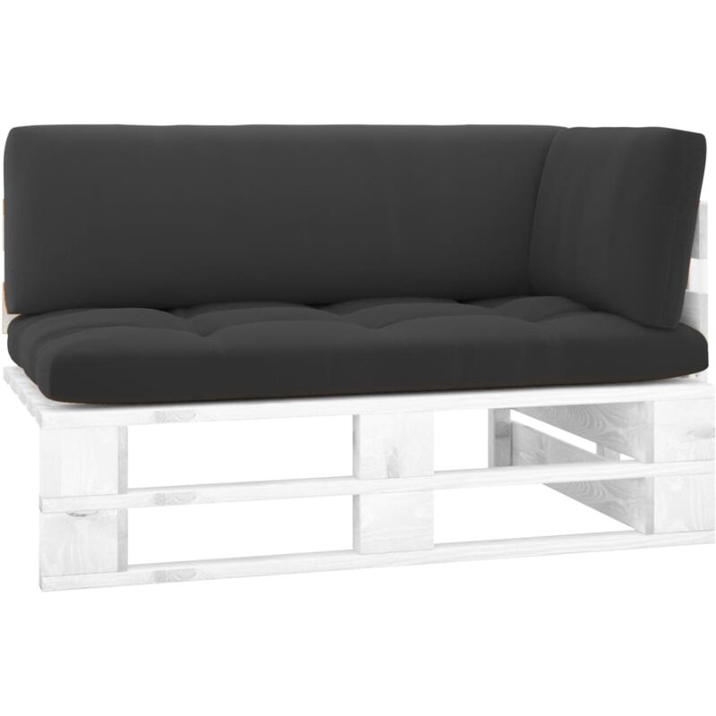

Vidaxl - Sofá de esquina de palets jardín blanco madera pino impregnada - Blanco