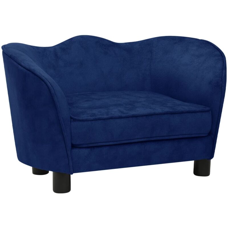 

vidaXL Sofá para perro felpa azul 66x43x40 cm - Azul