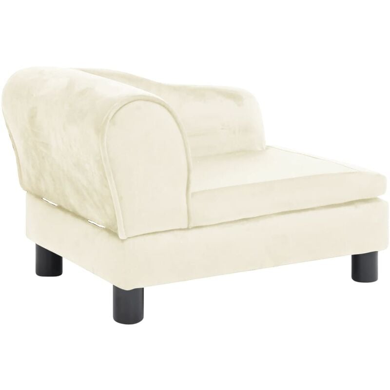 

vidaXL Sofá para perro felpa color crema 57x34x36 cm - Crema