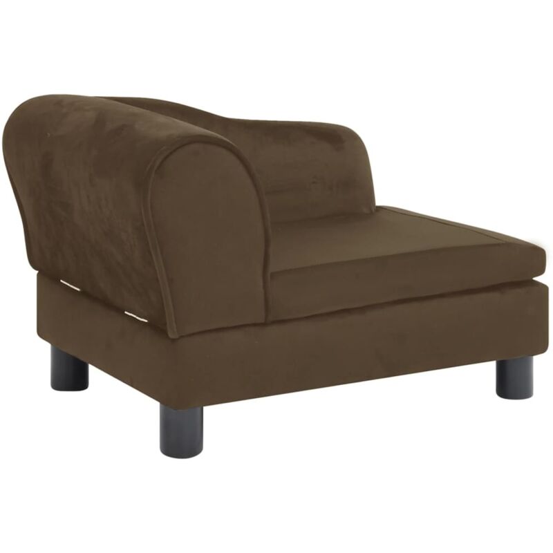

vidaXL Sofá para perro felpa marrón 57x34x36 cm - Marrón