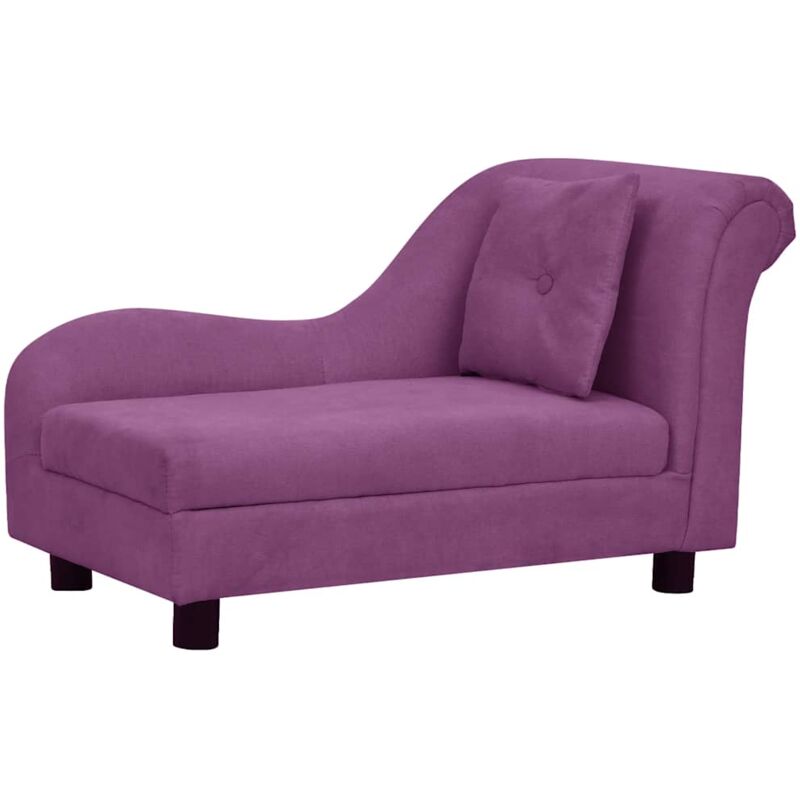 

vidaXL Sofá para perros con almohada borgoña felpa 83x44x44 cm - Púrpura