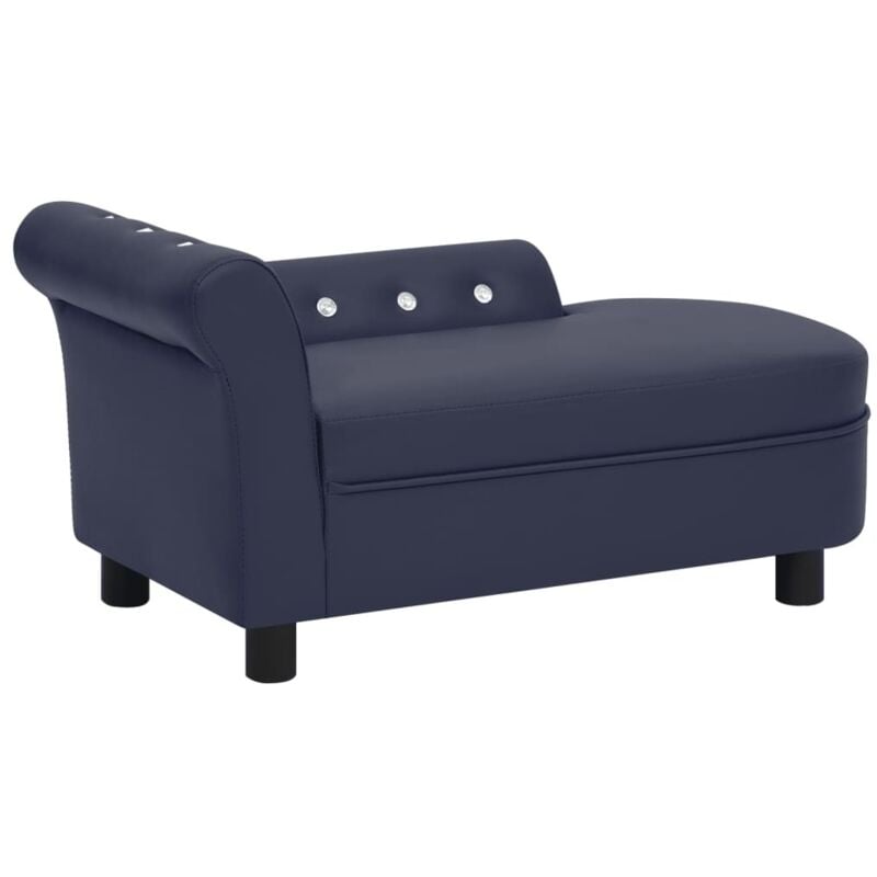 

vidaXL Sofá para perros cuero sintético azul 83x45x42 cm - Azul