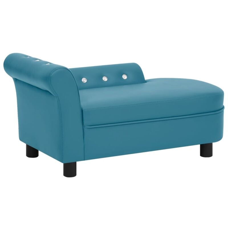 

vidaXL Sofá para perros cuero sintético turquesa 83x45x42 cm - Turquesa