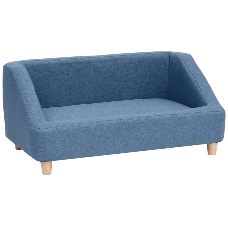 

vidaXL Sofá para perros de lino azul 85x50x39 cm - Azul