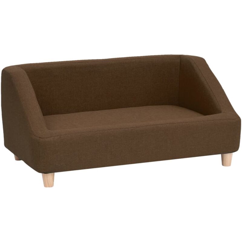 

vidaXL Sofá para perros de lino marrón 85x50x39 cm - Marrón