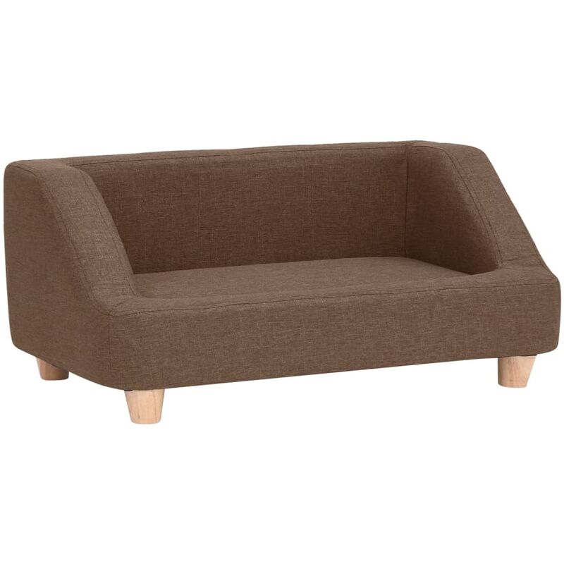 

vidaXL Sofá para perros de lino marrón 95x63x39 cm - Marrón