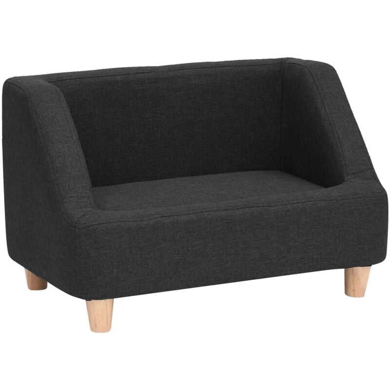 

vidaXL Sofá para perros de lino negro 60x37x39 cm - Negro