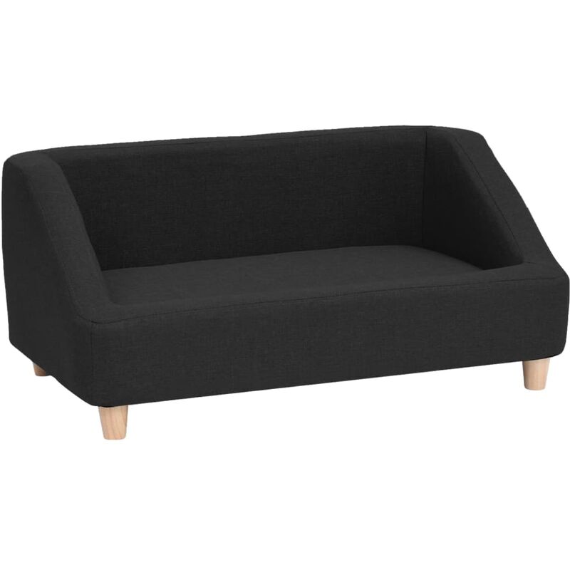 

vidaXL Sofá para perros de lino negro 85x50x39 cm - Negro