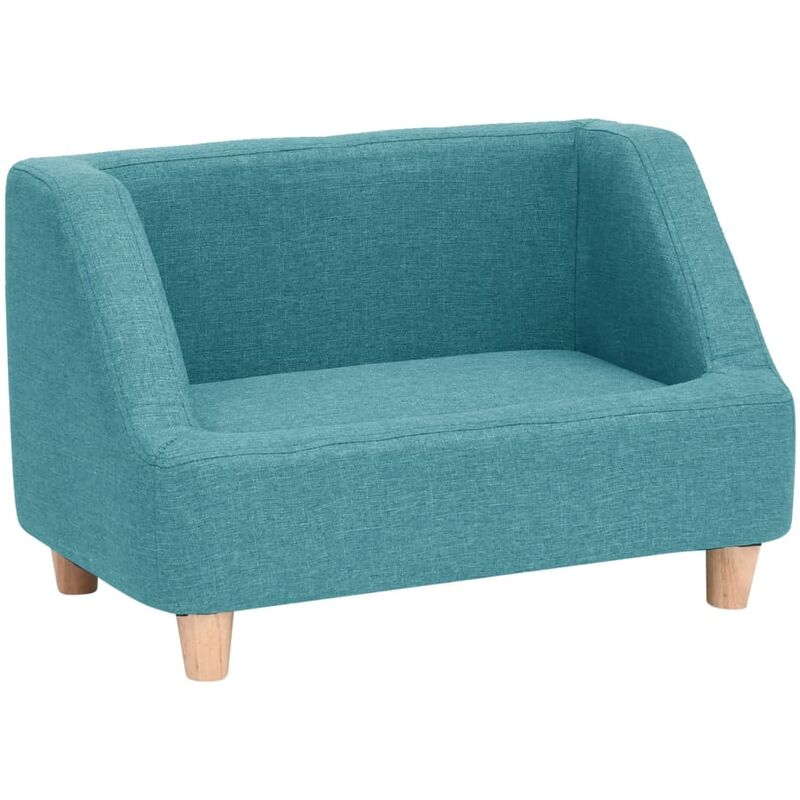 

vidaXL Sofá para perros de lino turquesa 60x37x39 cm - Turquesa