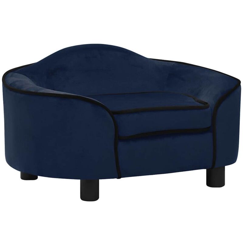 

vidaXL Sofá para perros felpa azul 67x47x36 cm - Azul
