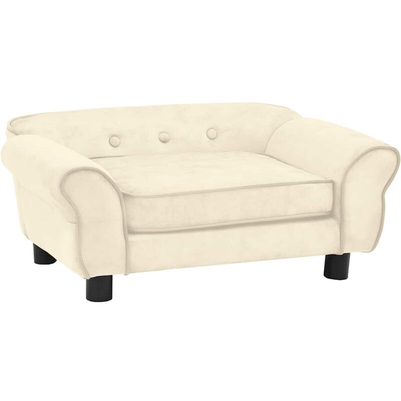 

vidaXL Sofá para perros felpa color crema 72x45x30 cm - Crema