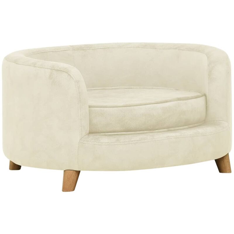 

vidaXL Sofá para perros felpa crema 69x69x36 cm - Crema