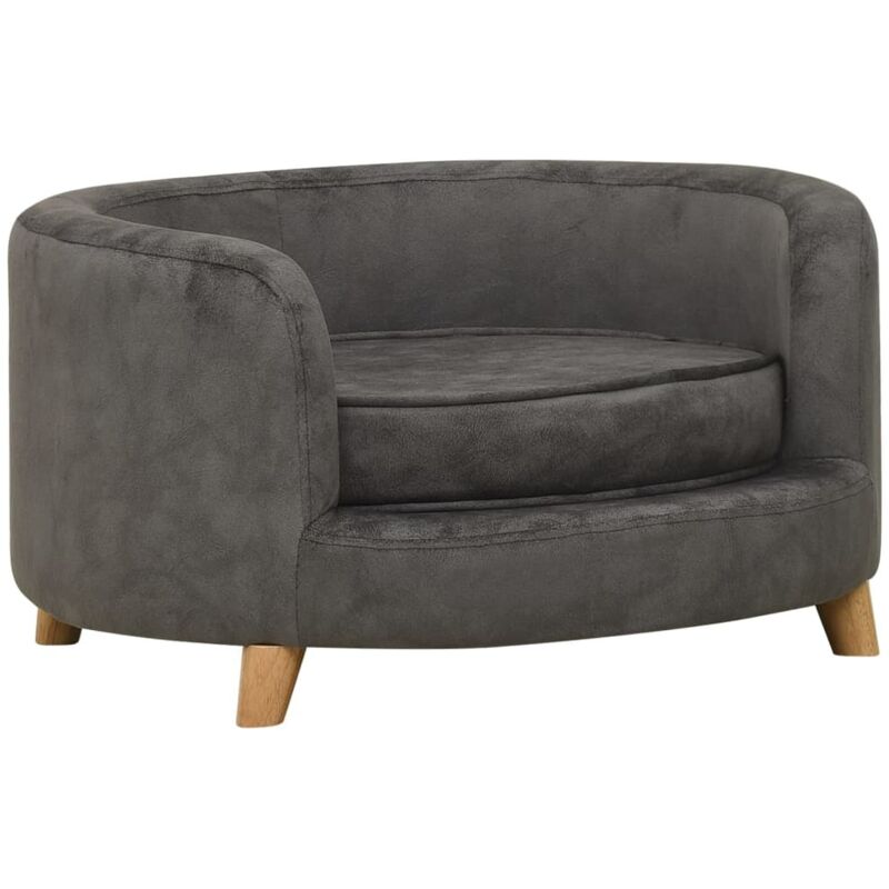 

vidaXL Sofá para perros felpa gris 69x69x36 cm - Gris