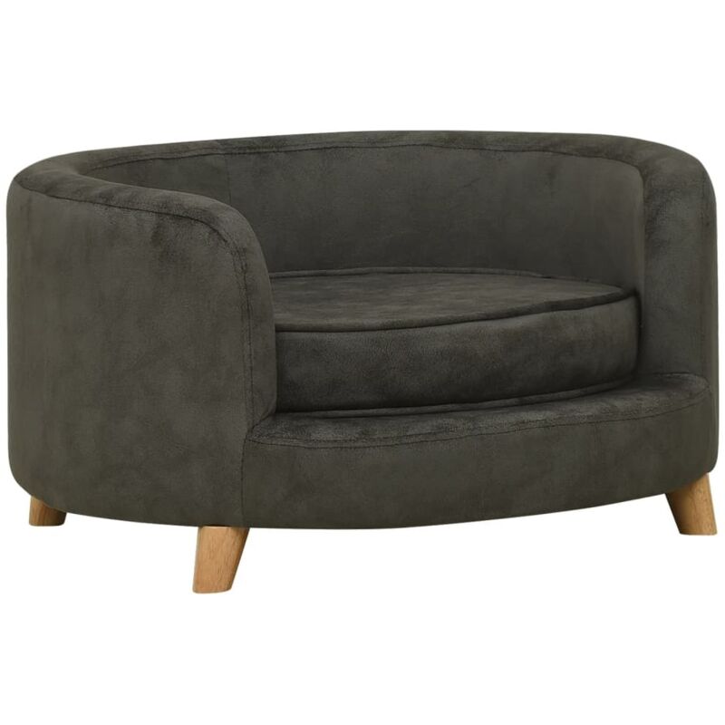 

vidaXL Sofá para perros felpa gris oscuro 69x69x36 cm - Gris