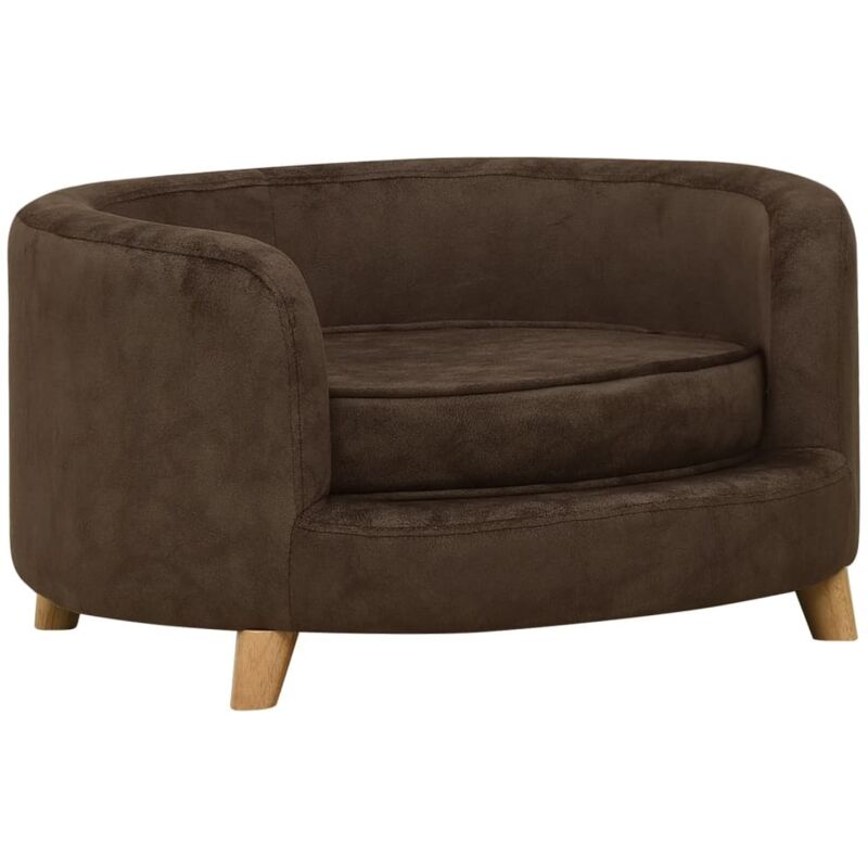 

vidaXL Sofá para perros felpa marrón 69x69x36 cm - Marrón
