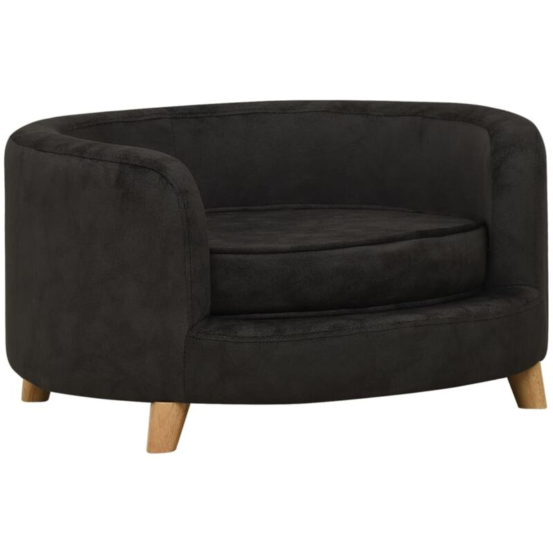 

vidaXL Sofá para perros felpa negro 69x69x36 cm - Negro