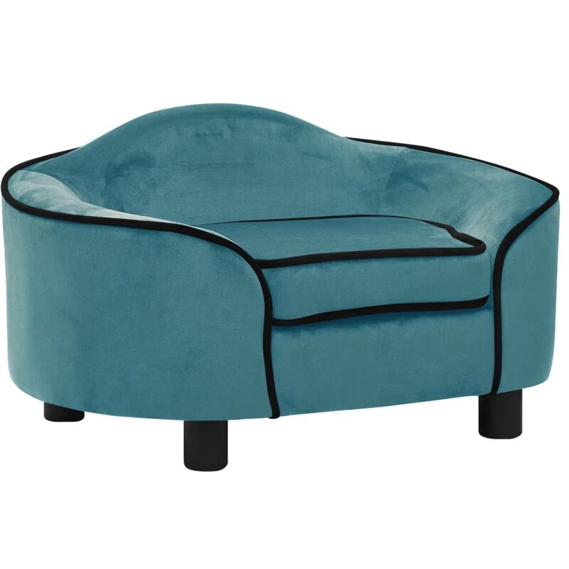

vidaXL Sofá para perros felpa turquesa 67x47x36 cm - Turquesa