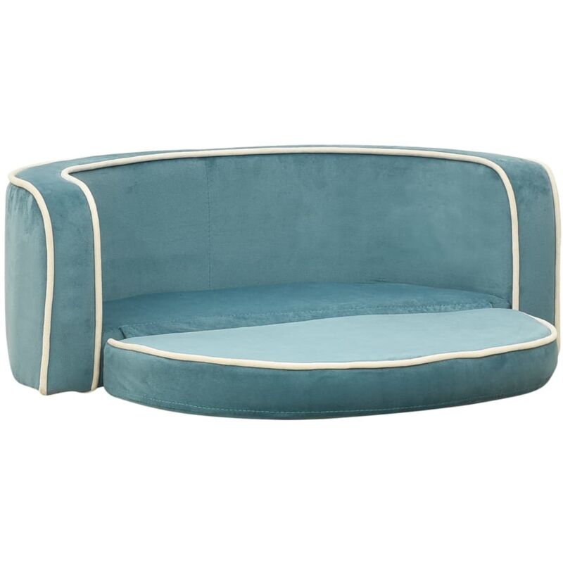 

vidaXL Sofá plegable de perros cojín lavable felpa turquesa 73x67x26cm - Turquesa