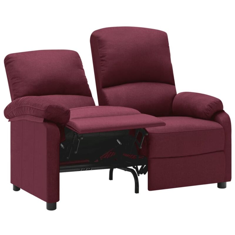 

vidaXL Sofá reclinable de tela de 2 plazas morado - Púrpura