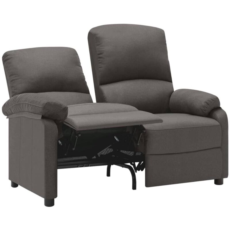 

Sofá reclinable de tela de 2 plazas gris oscuro - Gris - Vidaxl
