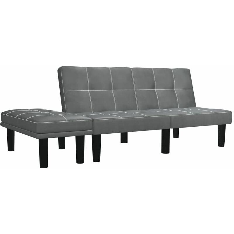 Vidaxl - 2-Sitzer-Sofa Grau Kunstleder - Grau