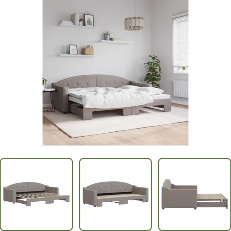 vidaXL Sofá cama 2 en 1 -  Sofá cama nido tela gris taupe 80x200 cm