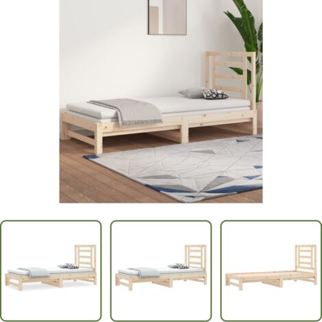 vidaXL Sofá cama extraíble -  Sofá cama extraíble sin colchón 2x(90x200) cm