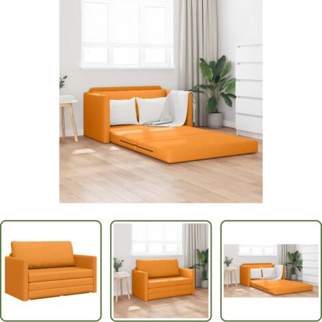 vidaXL Sofá cama moderno -  Sofá cama 110cm Amarillo oscuro tela