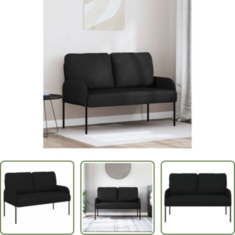vidaXL Sofá con cojín -  Sofás con cojín 110cm Negro Madera contrachapada