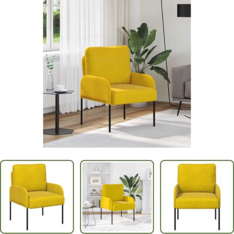 vidaXL Sofá con cojín -  Sofás con cojín 55cm Amarillo Madera contrachapada