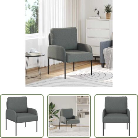 vidaXL Sofá con cojín -  Sofás con cojín 55cm Gris oscuro Madera contrachapada